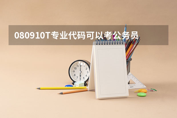 080910T专业代码可以考公务员吗