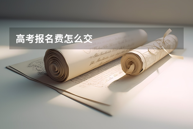 高考报名费怎么交