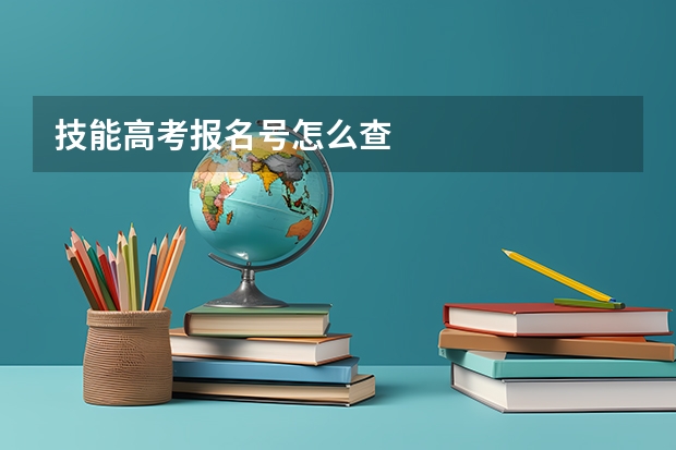 技能高考报名号怎么查
