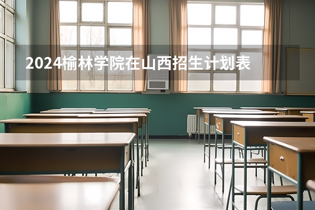 2024榆林学院在山西招生计划表