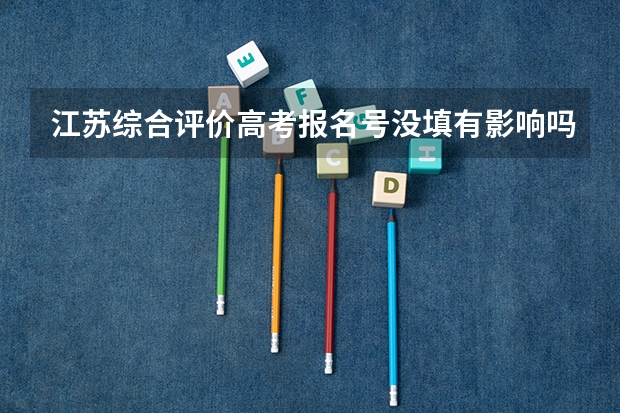 江苏综合评价高考报名号没填有影响吗？