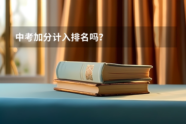 中考加分计入排名吗？