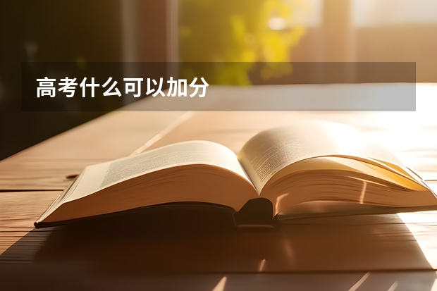 高考什么可以加分