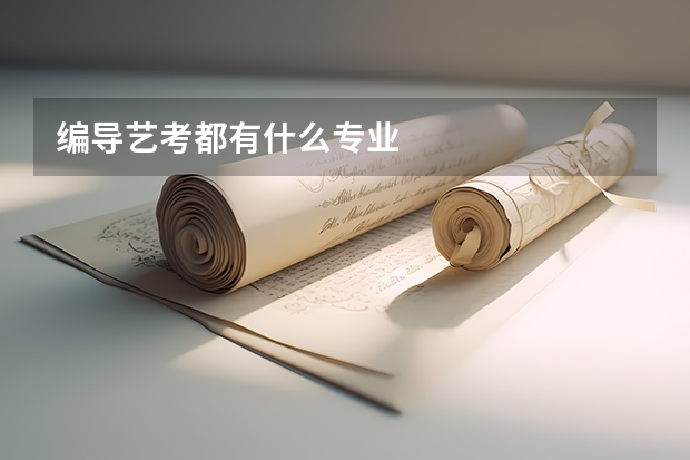 编导艺考都有什么专业