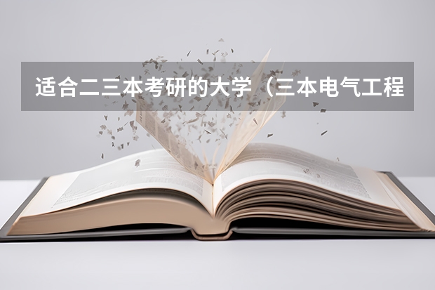 适合二三本考研的大学（三本电气工程及其自动化的学生，我应该先就业还是考研，求过来人指点一下）