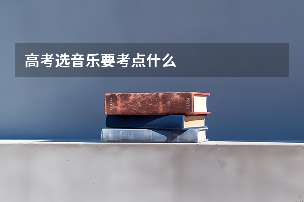 高考选音乐要考点什么