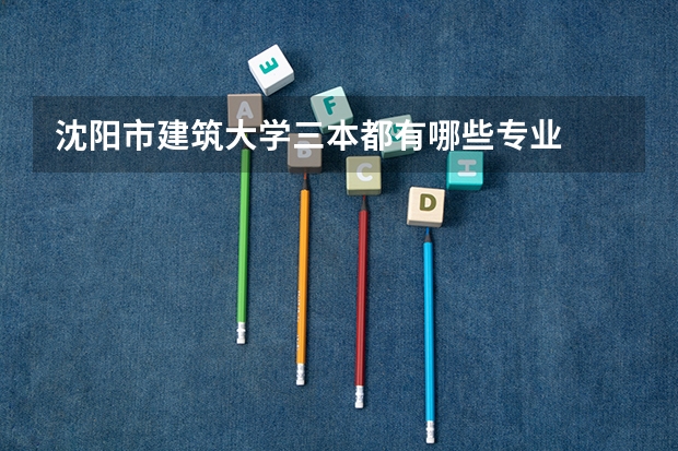 沈阳市建筑大学三本都有哪些专业