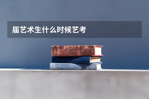 届艺术生什么时候艺考