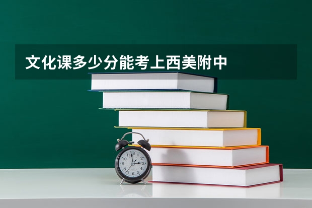 文化课多少分能考上西美附中