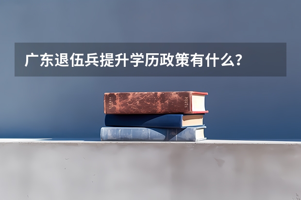 广东退伍兵提升学历政策有什么？