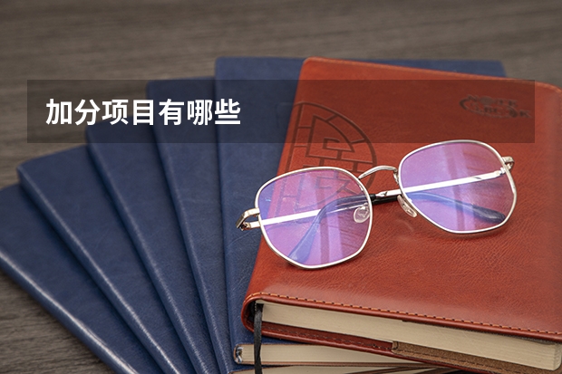 加分项目有哪些