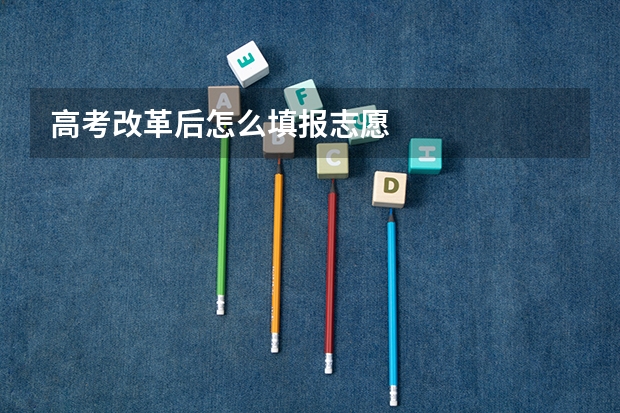高考改革后怎么填报志愿