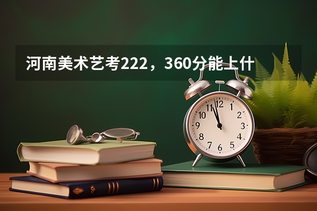 河南美术艺考222，360分能上什么学校？