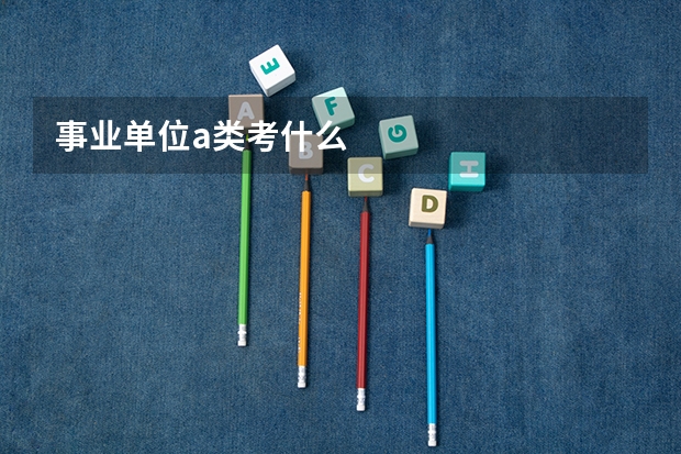 事业单位a类考什么