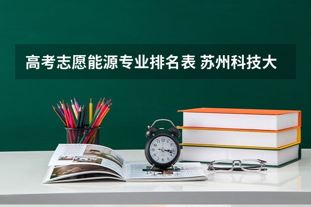高考志愿能源专业排名表 苏州科技大学专业排名
